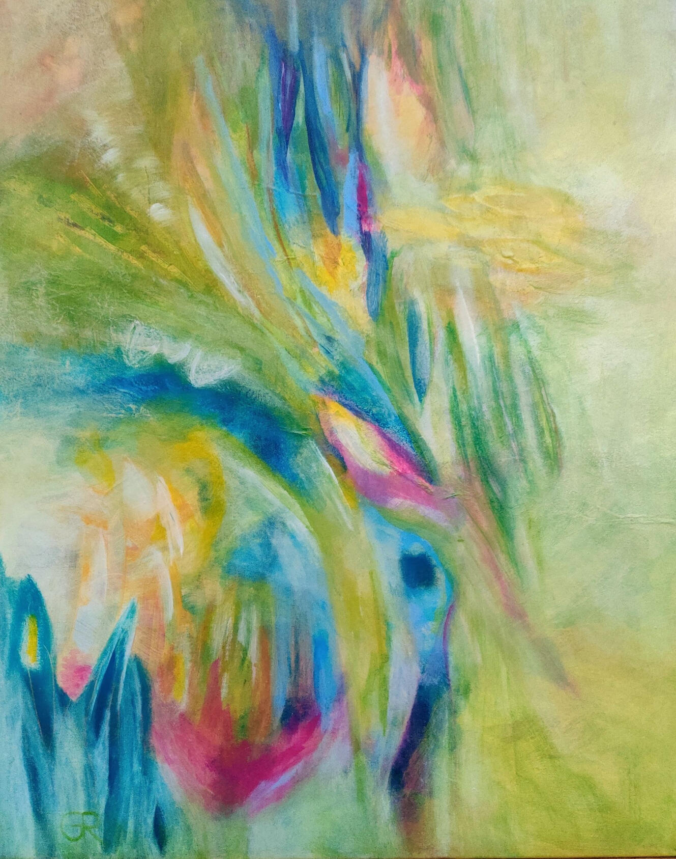 Frühling im Garten, 60x100cm