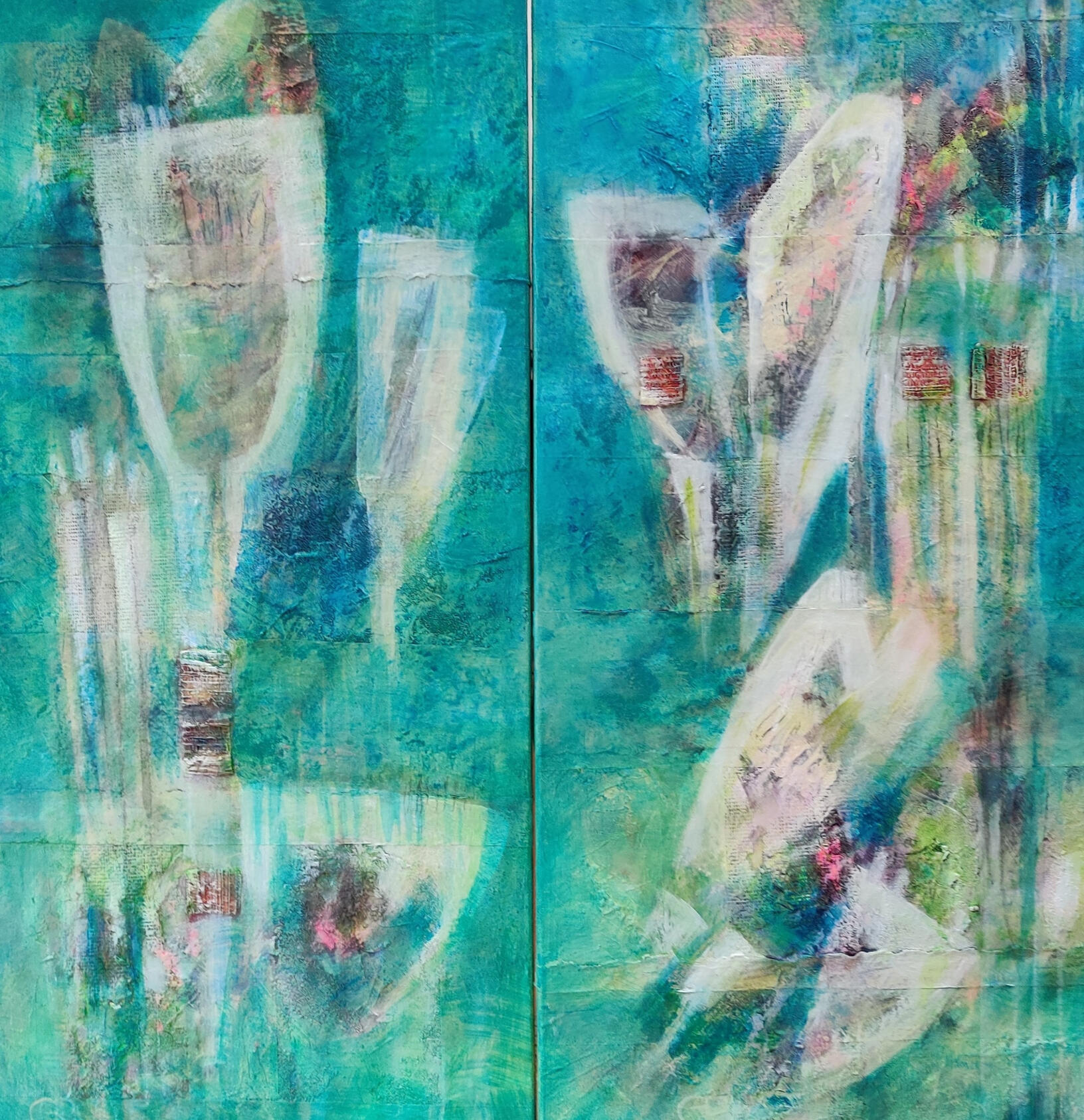 Gartenblick, 50x100cm